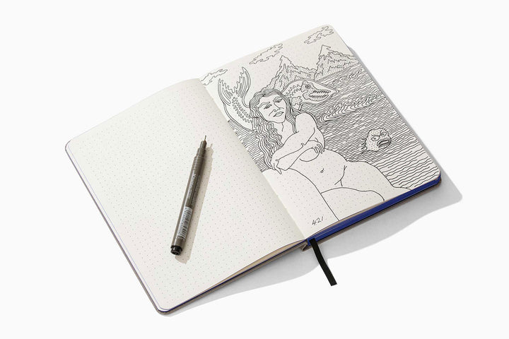 Phantom Notes - Dot Grid Hardcover Linen Journal 100gsm designed in Sydney, Australia.
